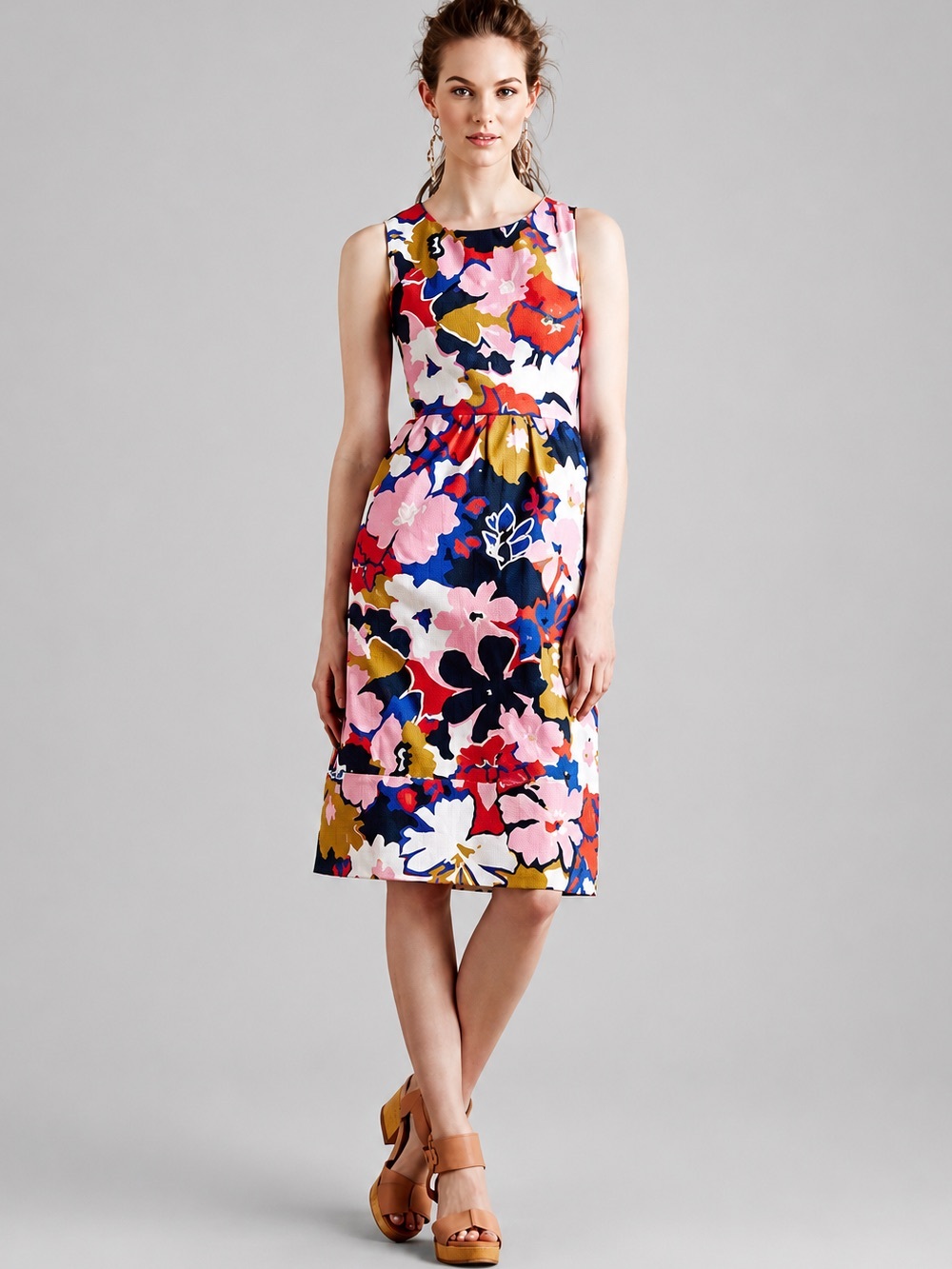 WHIT TWO | $178 Anthropologie Petalprint Cross-Back Dress in Floral, Size 2